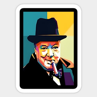 Winston Churchill wpap pop art Sticker